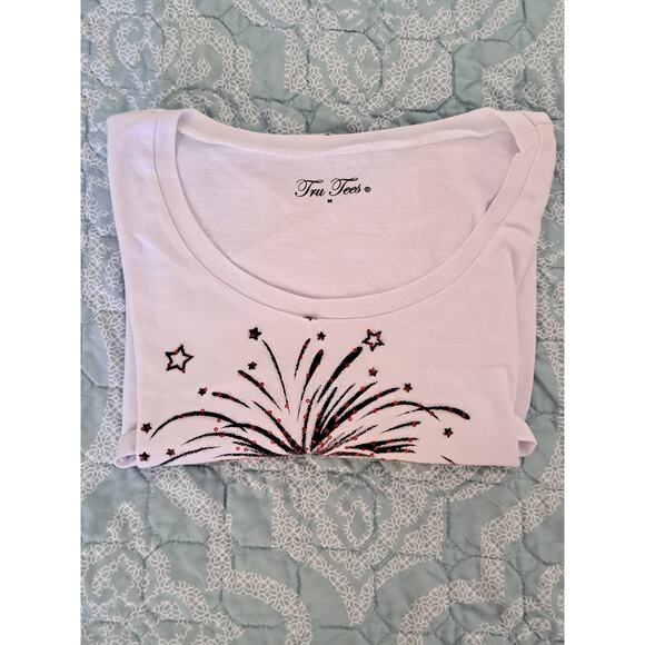 Women's Tru Tees Firework T-Shirt Size M - Picture 7 of 7
